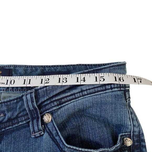 Seven‎ 7 Bootcut Jeans 5 Pocket Design with Decorative Buttons Med Blue Wash 10 - Picture 4 of 6